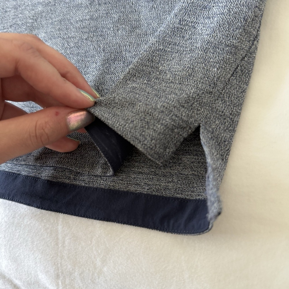 Outdoor Voices Clubknit Performance Heather Blue Gray Polo Golf Shirt XL - Picture 6 of 8